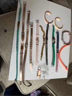 KEEP Collective Mixed Metal, Teal, Pink, Green, Navy & Coral Bracelet Set